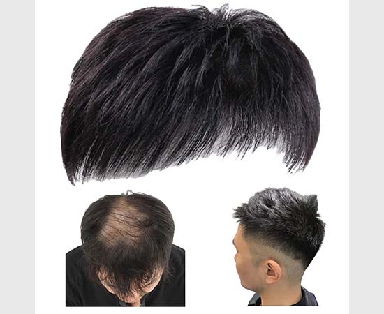 Real hair wig for men