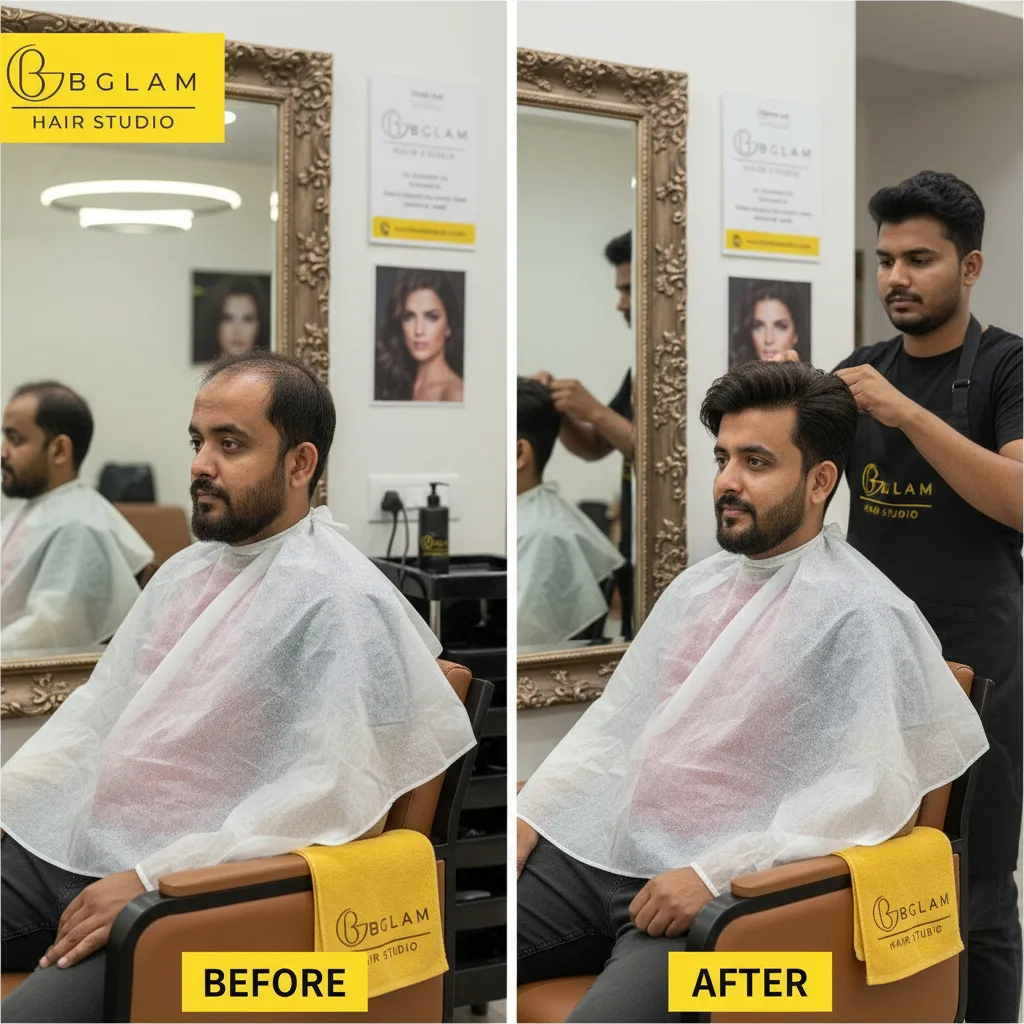 Non-surgical hair replacement for men in Bangalore